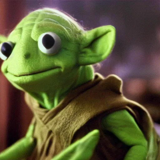 Prompt: Kermit the Frog as Yoda, film still from Empire strikes back, detailed, 4k