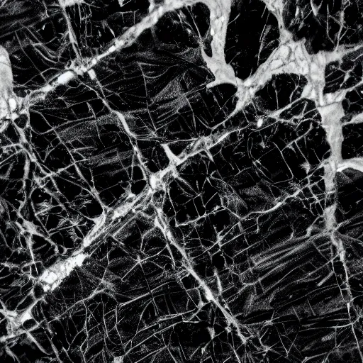 Prompt: detail of a cracked black marble surface, macro photography