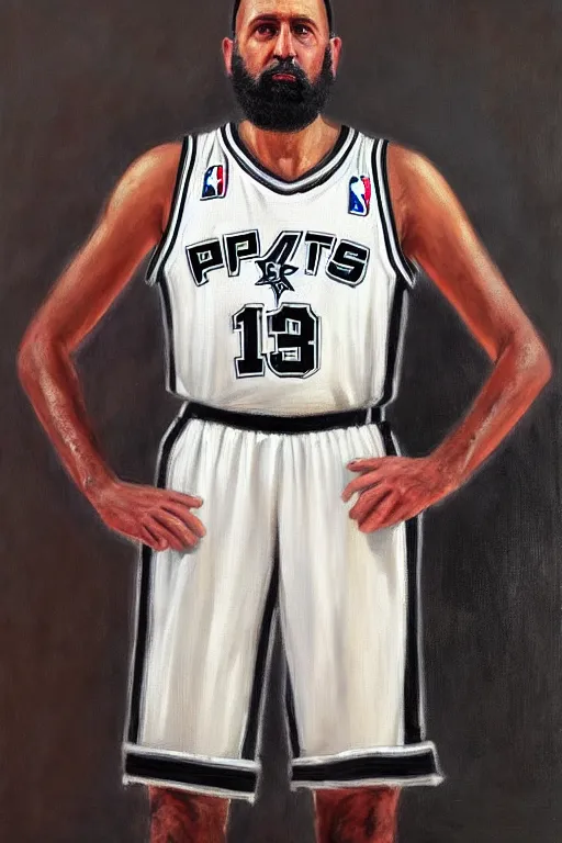 Image similar to full body portrait of the dictator of the san antonio spurs, 1 8 8 9, in full military garb, greg popovich, oil on canvas by william sidney mount, trending on artstation