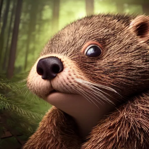 Image similar to hyperrealistic dslr film still of justin bieber disguised as anthropomorphous woodchuck, stunning 8 k octane comprehensive 3 d render, inspired by istvan sandorfi & greg rutkowski & unreal engine, perfect symmetry, dim volumetric cinematic lighting, extremely hyper - detailed, incredibly real lifelike attributes & flesh texture, intricate, masterpiece, artstation