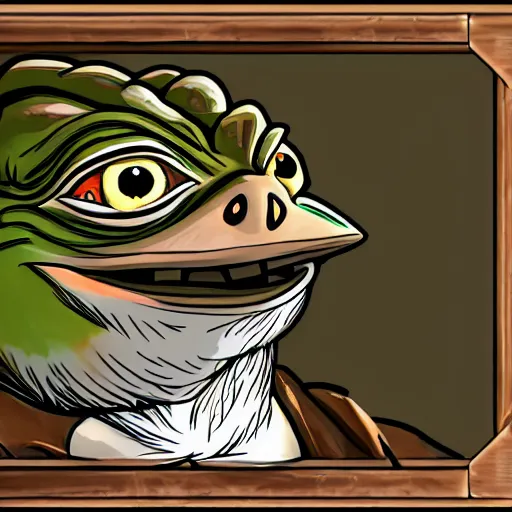 Image similar to pepe feelsgoodman face, photorealistic