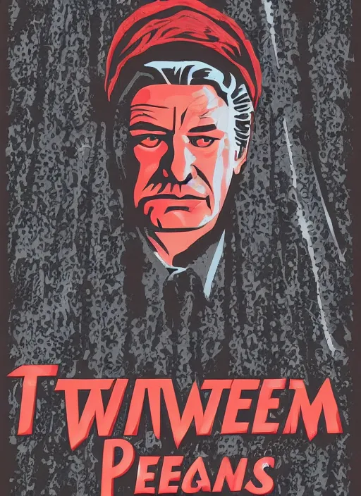 Image similar to twin peaks movie poster art by matthew peak