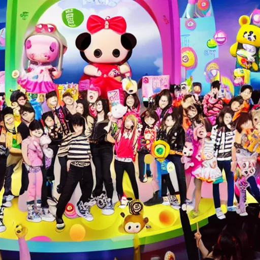 Image similar to rillakkuma hosts the kids choice awards for mtv