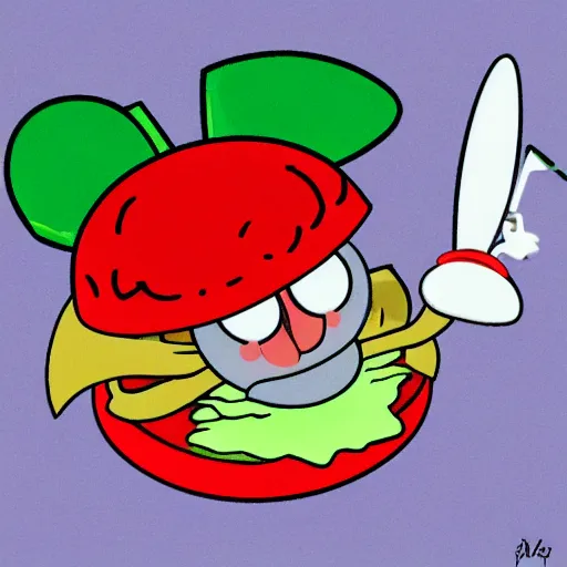 Image similar to mr. krabs eating a krabby patty