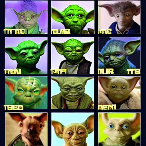 Image similar to various members of Yoda's species