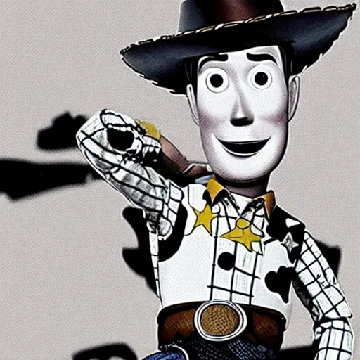 Prompt: woody from toy story as a punk rocker