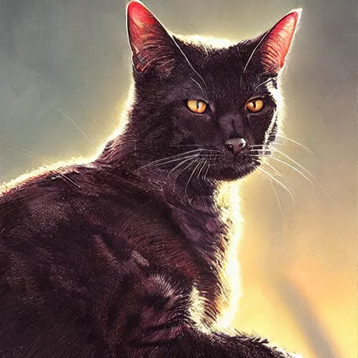 Image similar to portrait of a swat cat, highly detailed, shallow depth of field, art by artgerm and greg rutkowski