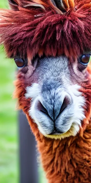 Prompt: a dlsr canon shot of a furry llama, full body, centralized, vibrant, zeiss lens, full body, centralized, colored fur, vibrant colors, hdr, photorealistic, ultrareal, zeiss lens, depth of field