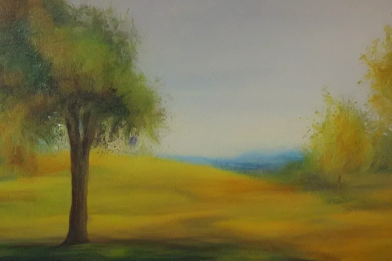 Image similar to landscape painting by Cristine Guinamand