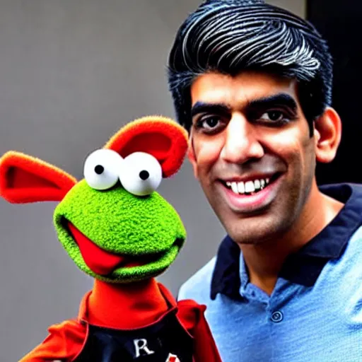 Image similar to rishi sunak as a muppet