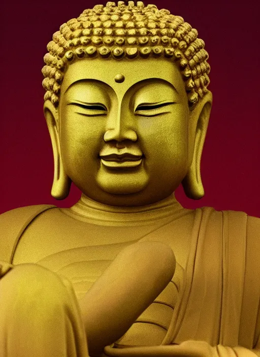 Image similar to donald trump as peaceful buddha