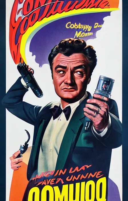 Prompt: columbo in 1 9 5 0 s pulp sci - fi movie poster, retrofuturism, highly detailed, mgm studios, david klein, reynold brown