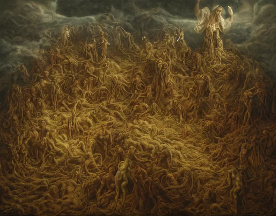 Prompt: crawling out of hell by agostino arrivabene