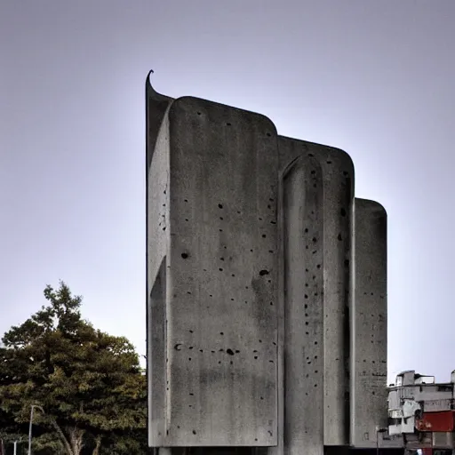 Image similar to cyborg style Brutalism