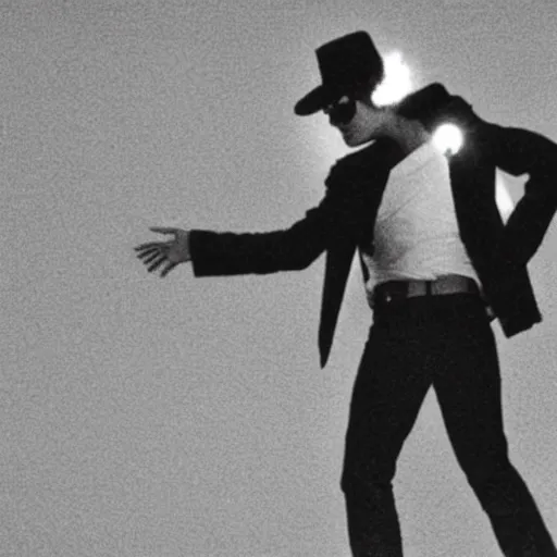 Image similar to nightvision camera of michael jackson flying