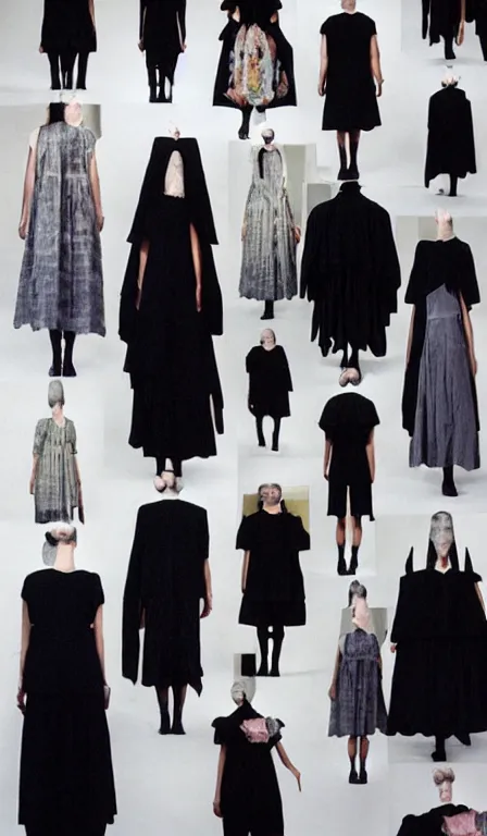 Image similar to Dress made out of old polaroid photos, by Yohji Yamamoto, Rei Kawakubo, Junya Watanabe