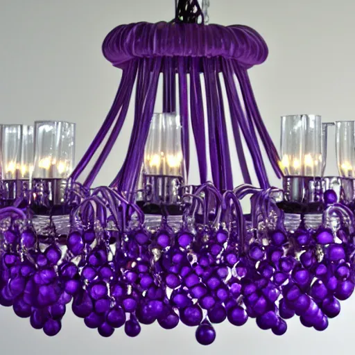 Prompt: Purple chandelier