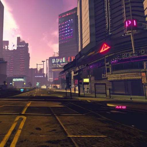 Image similar to Open world GTA-like cyberpunk game, futuristic city, HUD, screenshot, PlayStation 2