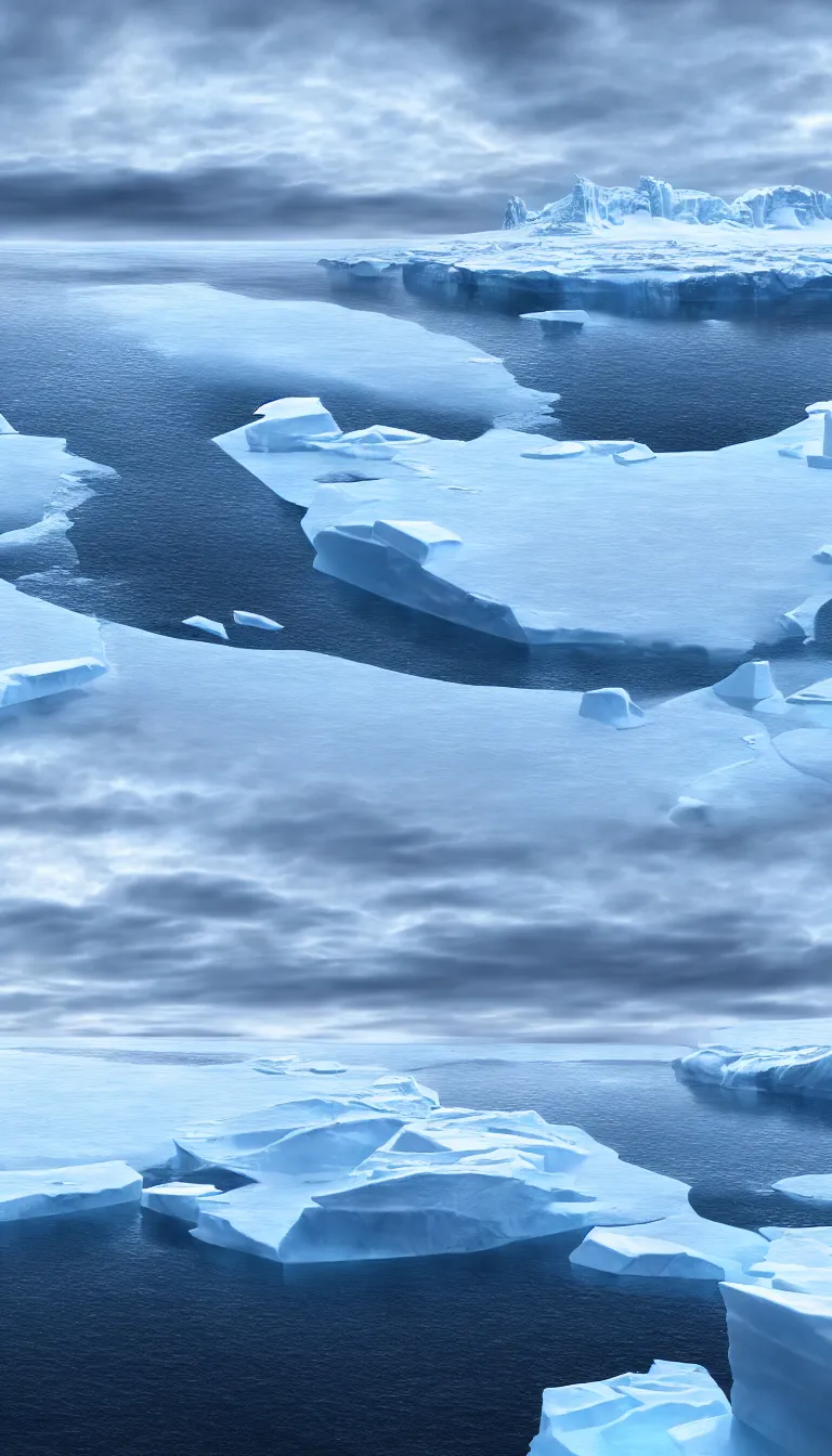 Prompt: highly detailed photo art of storm on the Antarctica in the style of Greg Rutswoski, wide angle shot, concept art, 8K detail post-processing