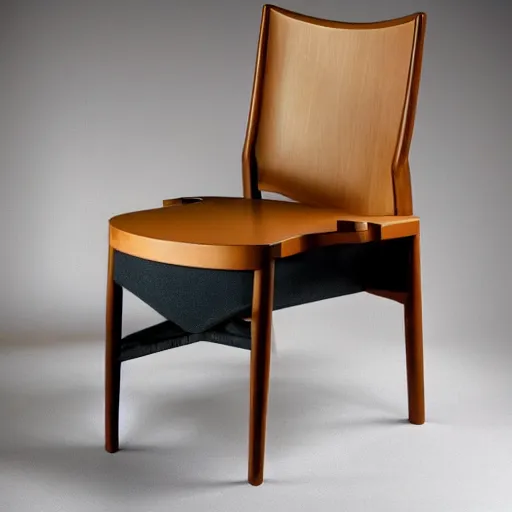 Image similar to a modern chair made from kimonos