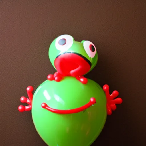 Prompt: frog balloon animal