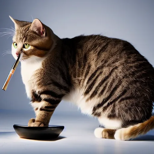 Prompt: cat smoking a joint, studio lighting, realistic, award winning photo, detailed