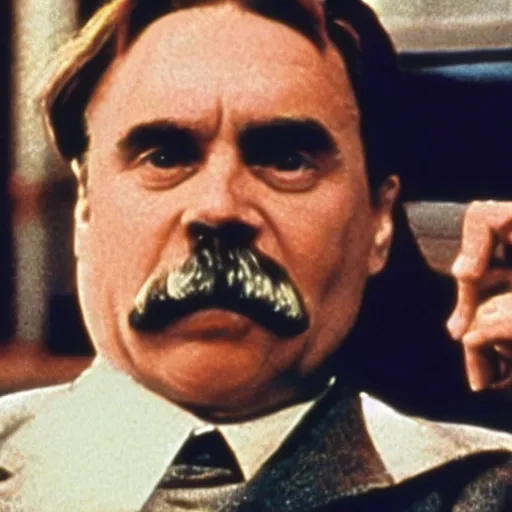 Prompt: friedrich nietzsche appearing in the movie the big lebowski as the dude