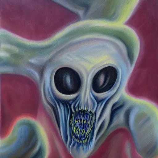 Image similar to creature, oil painting, horror