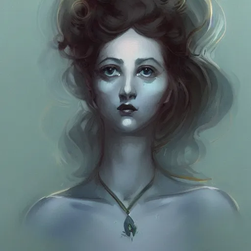 Image similar to a beautiful portrait in the style of charles dana gibson and in the style of peter mohrbacher.