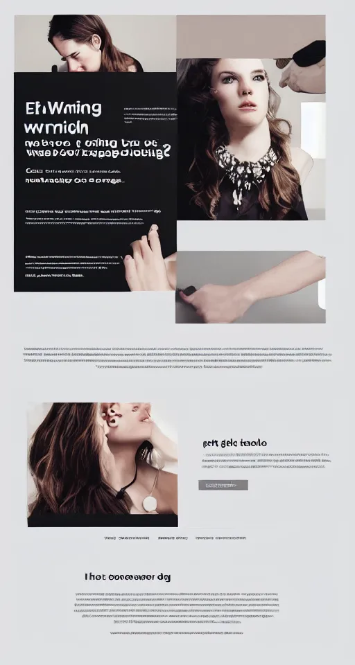 Image similar to landing page of a modern jewelry, web design, concept, awwwards, winning,