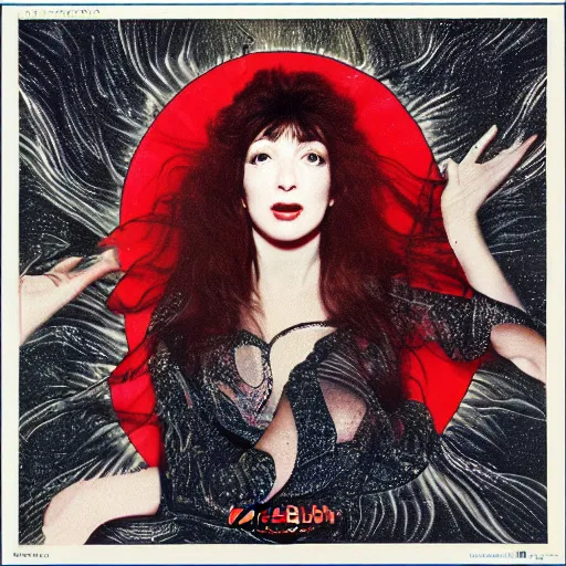 Prompt: kate bush, japanese album cover