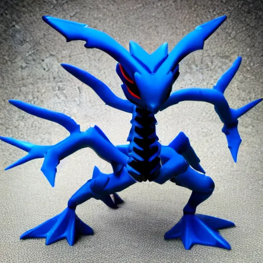 Image similar to Dialga the Pokémon, mini figure, photo, trending on artstation