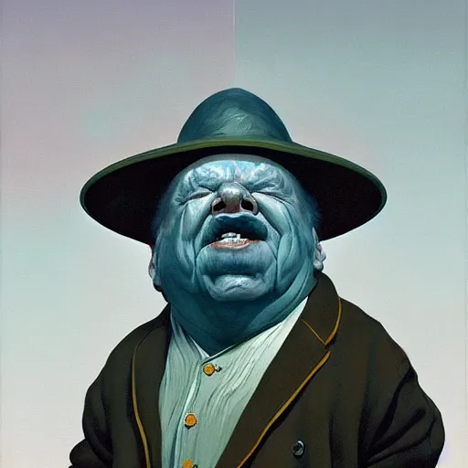 Image similar to Portrait of a dwarf, very coherent, painted by Francis Bacon and Edward Hopper, Wayne Barlowe, painted by James Gilleard, surrealism, airbrush, art by JamesJean