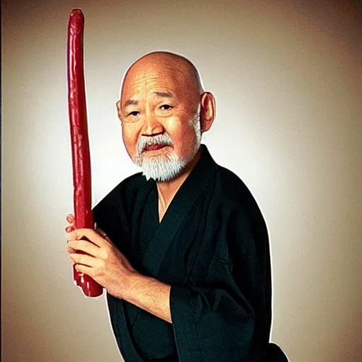 Image similar to mr. miyagi from the movie karate kid