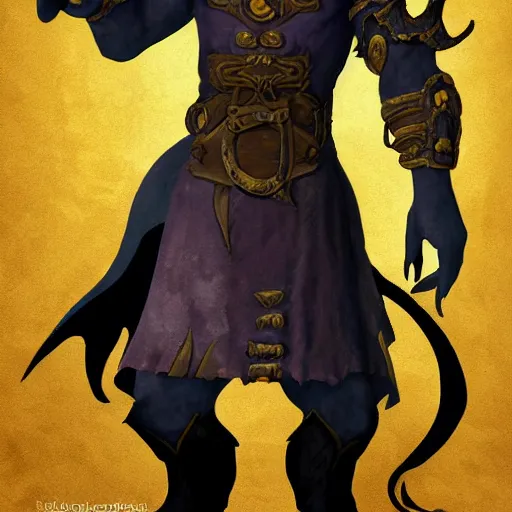 Prompt: tiefling sorcerer, underdark manor, antagonist, digital art, dungeons & dragons