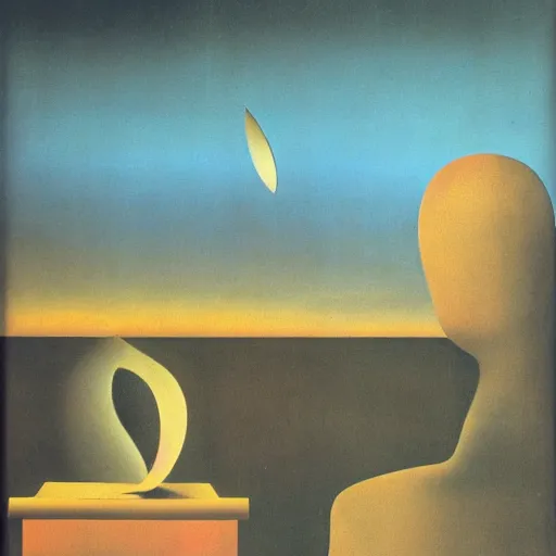 Prompt: the cardinality of the continuum painted by Dali and Magritte