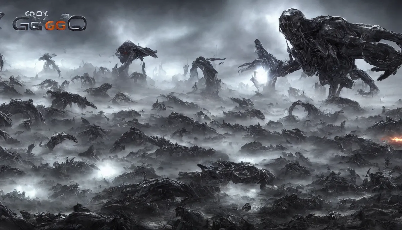 Image similar to The grey goo apocalypse.