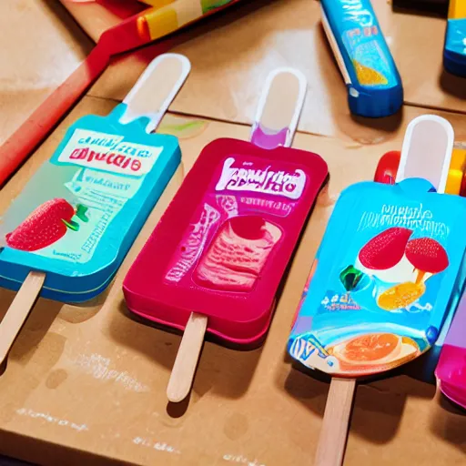 Image similar to yummy yummy popsicles product packing design