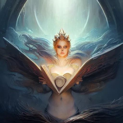 Image similar to star goddess, fine art, awesome fantasy book cover on pinterest, award winning, dark fantasy landscape, fantasy magic, intricate, elegant, sharp focus, cinematic lighting, highly detailed, digital painting, concept art, art by wlop and artgerm and greg rutkowski, masterpiece, trending on artstation, 8 k