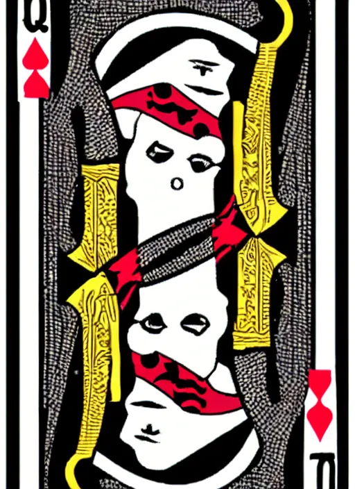 Image similar to queen of spades playing card iron man