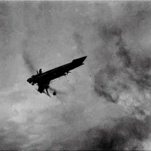 Prompt: lack and white photo Dragons in Battle of Kursk WWII, dragons flying in the sky