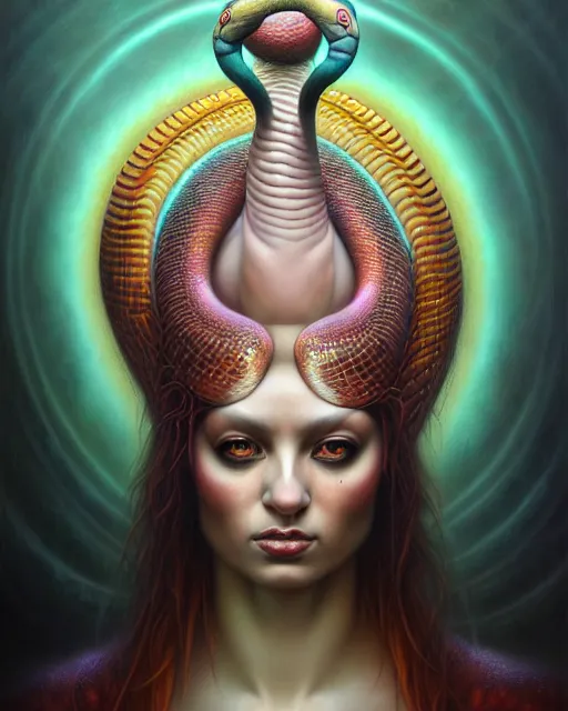 Image similar to a detailed portrait of dreampunk flamingo python hybrid mix goddess by tomasz alen kopera and peter mohrbacher