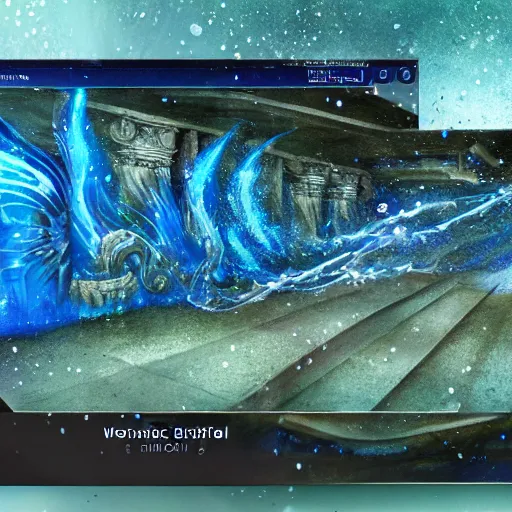 Image similar to the ultradetailed wide - shot of magical water spell effects, highly detailed digital art