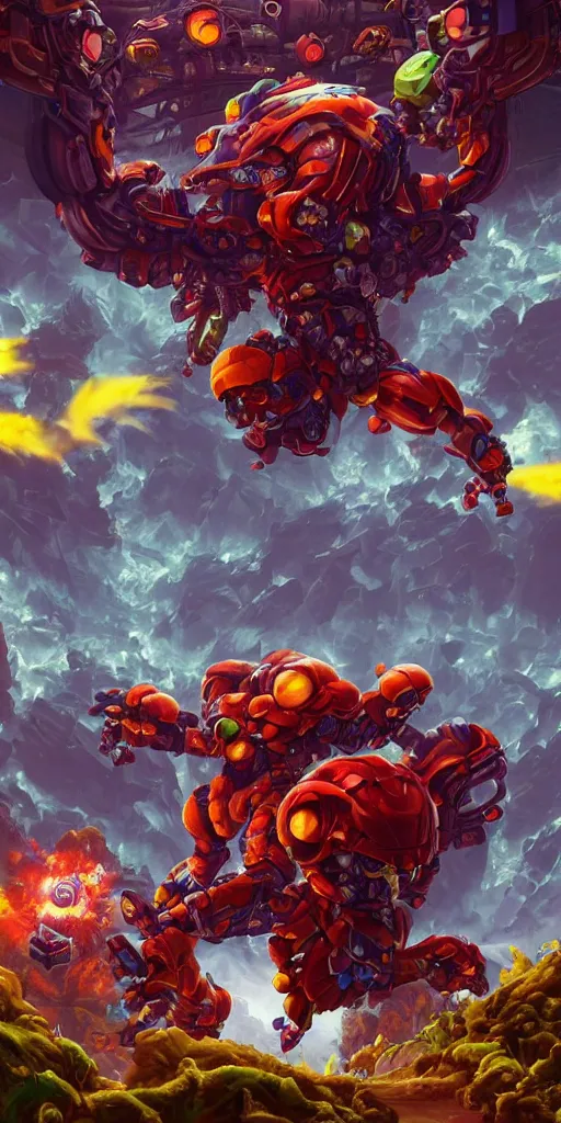 Image similar to Torizo Super Metroid, Darek Zabrocki, Karlkka, Jayison Devadas, Phuoc Quan, trending on Artstation, 8K, ultra wide angle, pincushion lens effect