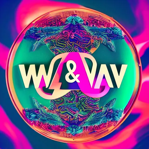 Image similar to a and w vaporwave logo, colorful, digital art, cosmic, 3 d high definition, trending on art station, photorealistic, high resolution, 8 k, octane, hyper detailed, insane details, intricate, elite, ornate, elegant trend, highly detailed and intricate, sharp focus, photography, unreal engine