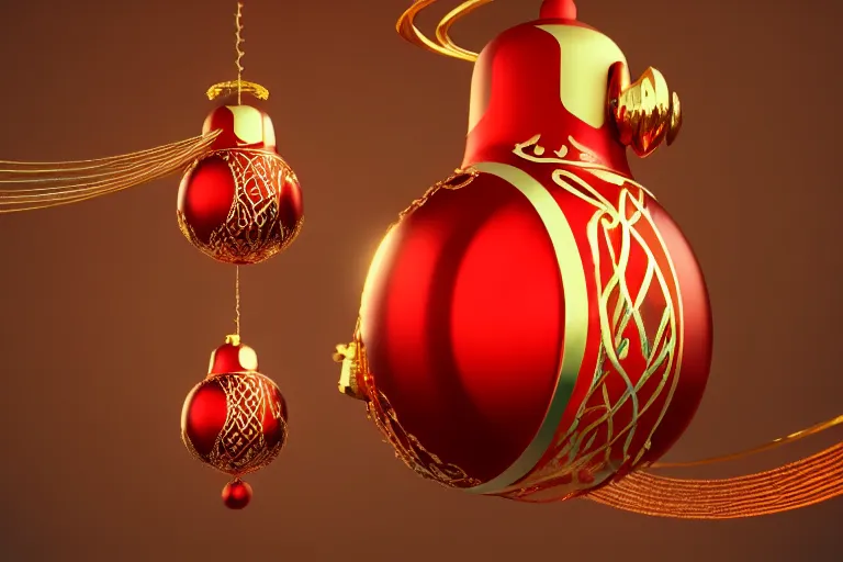 Prompt: a detailed concept art of a jingle bell, trending on artstation, digital art, 4 k, moroccan design, octane render, sharp focus