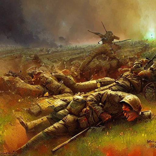 Image similar to The battle of the Somme by Marc Simonetti