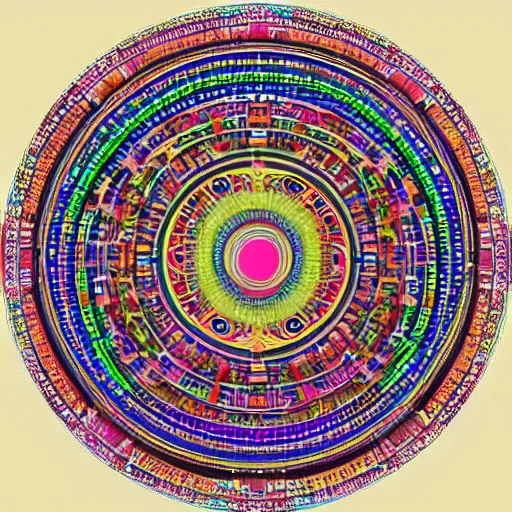 Image similar to A beautiful Buddhist Mandala, hyper-detailed, rainbow color scheme :: Mystical, astral, concept art