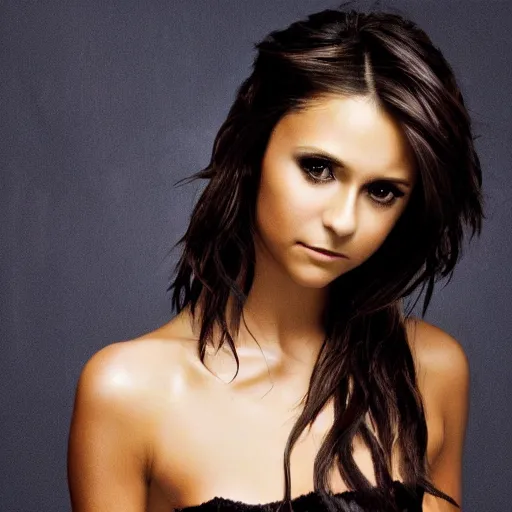 Image similar to Nina dobrev realistic photo, high detail