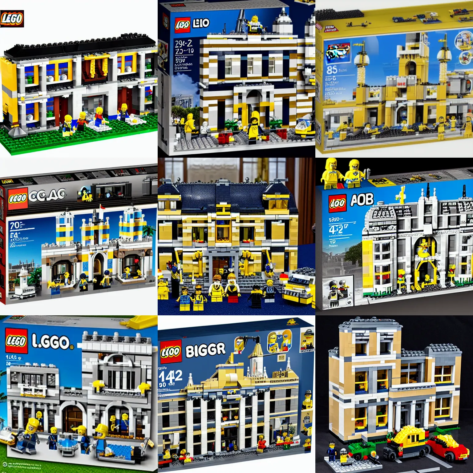 Prompt: Mar-a-Lago FBI raid Lego set